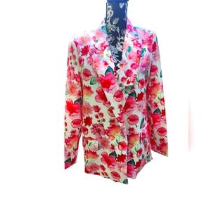 Watercolor Floral Blazer